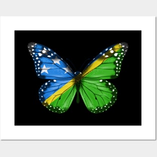 Solomon Islanders Flag  Butterfly - Gift for Solomon Islanders From Solomon Islands Posters and Art